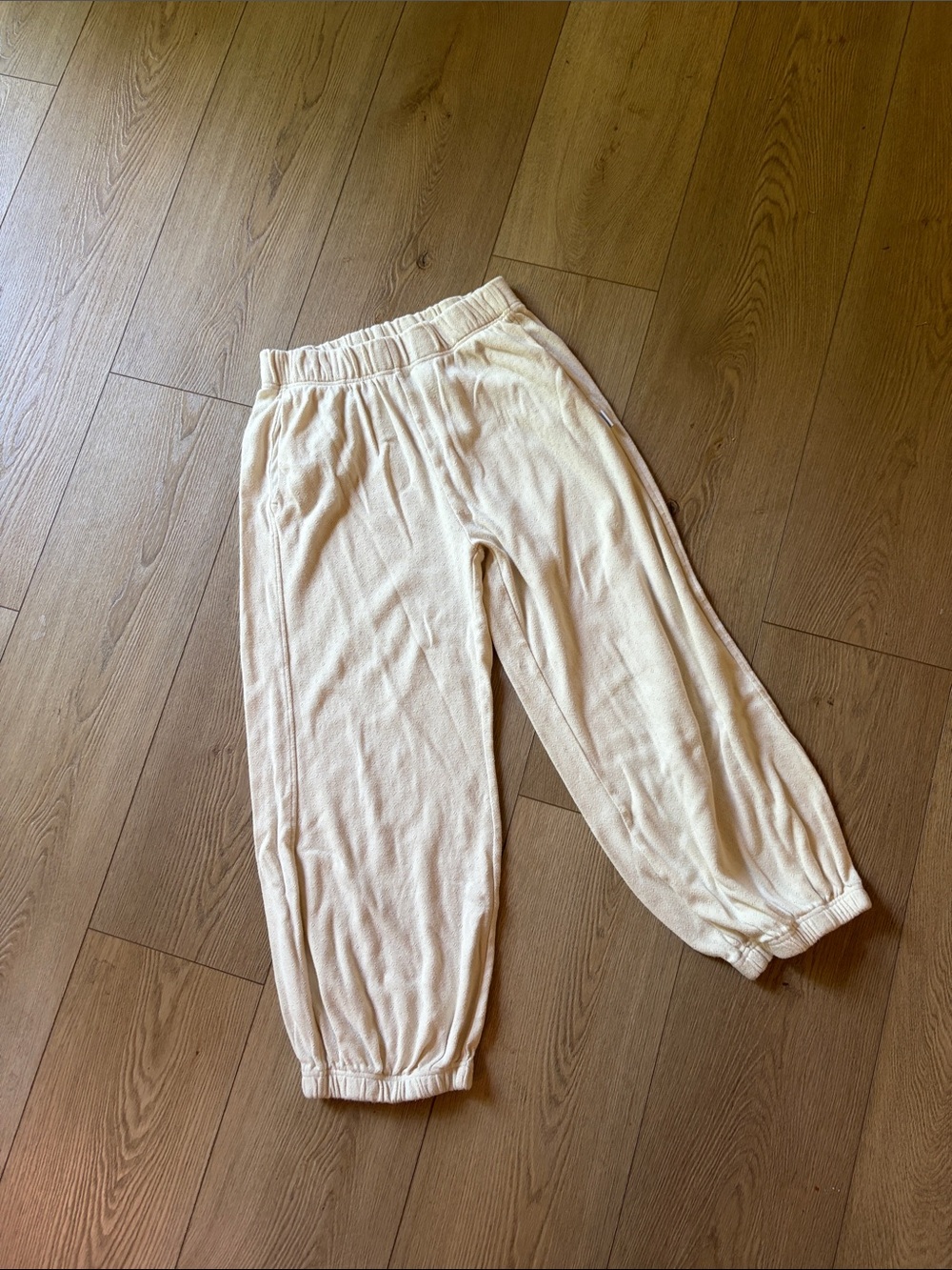 Women's Cream Cozy Track Joggers